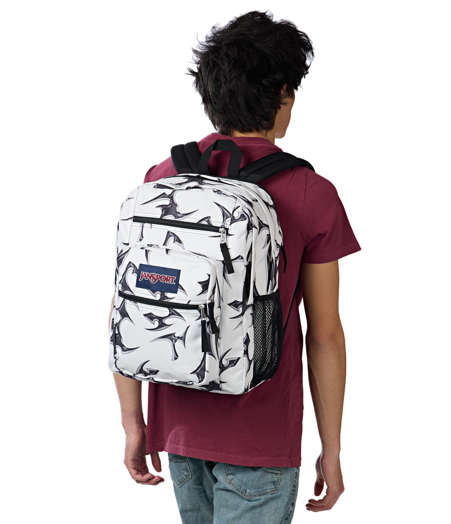 JanSport Laptop Backpack - Computer Bag with 2 Compartments, Ergonomic Shoulder Straps, 38.1 cm Laptop Sleeve, Haul Handle - Cyber Silver White