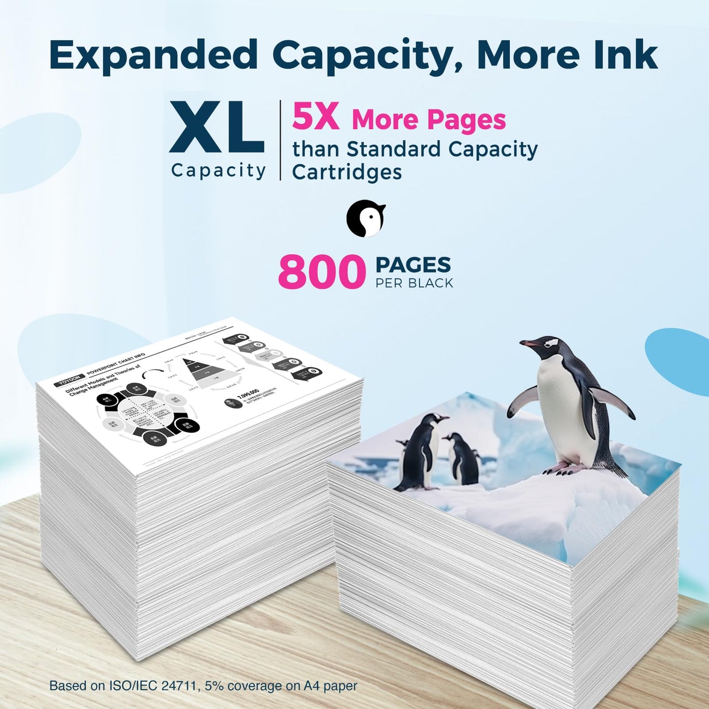 Penguin 61XL Black Ink Cartridge for HP Envy 4500 Ink 5530 4501 4502 5531 Deskjet 2542 2540 2512 1050 1010 1000 Officejet 2620 2621 4630 4632 Printer Remanufactured high-Yield 61 XL hp61 Noire 1-Pack