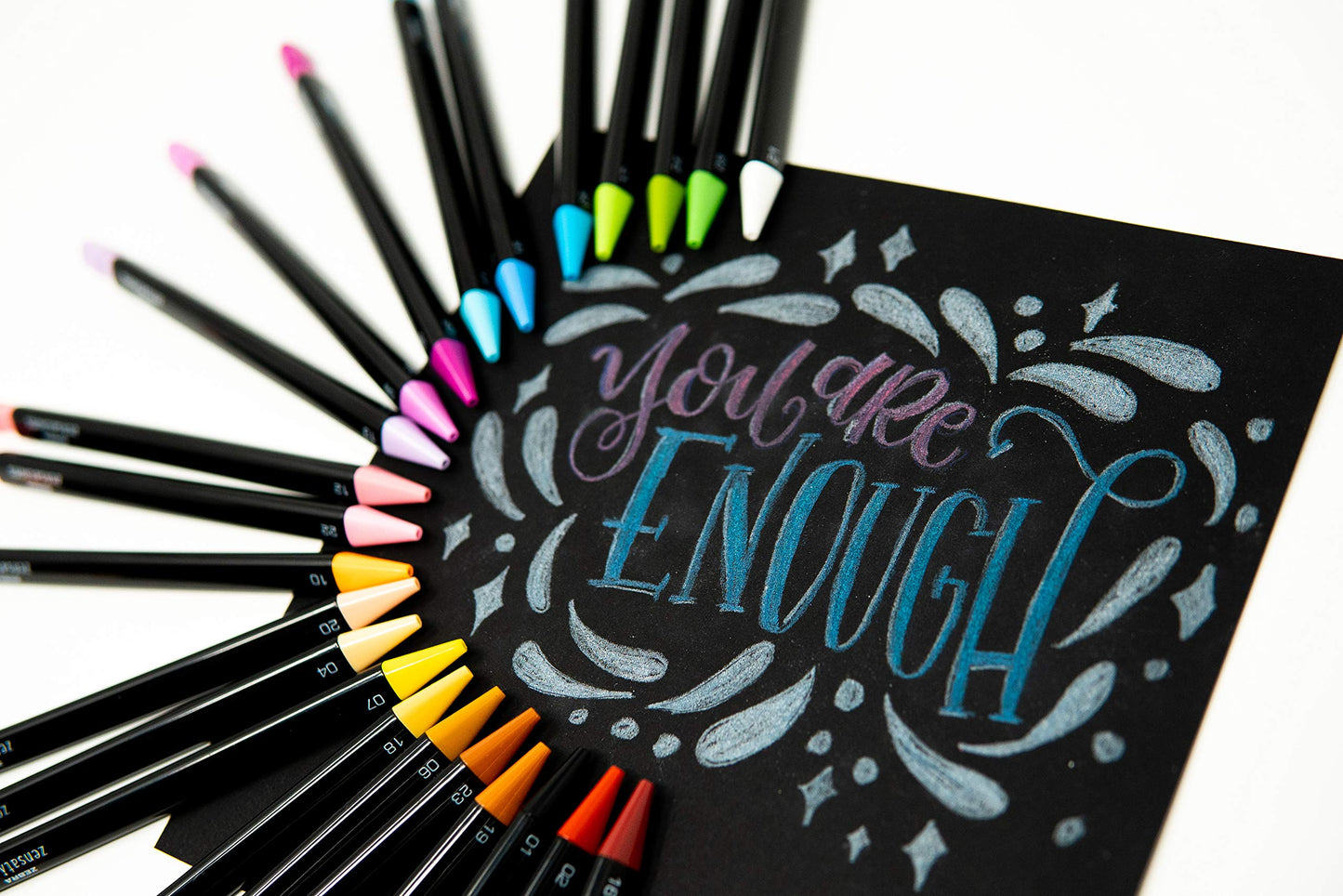Zebra Pen zensations Mechanical Coloured Pencils, Assorted Colours, 2.0mm Bold #2 Lead, Refillable, Triangular Barrel to Prevent Rolling, 24-Pack (08124)