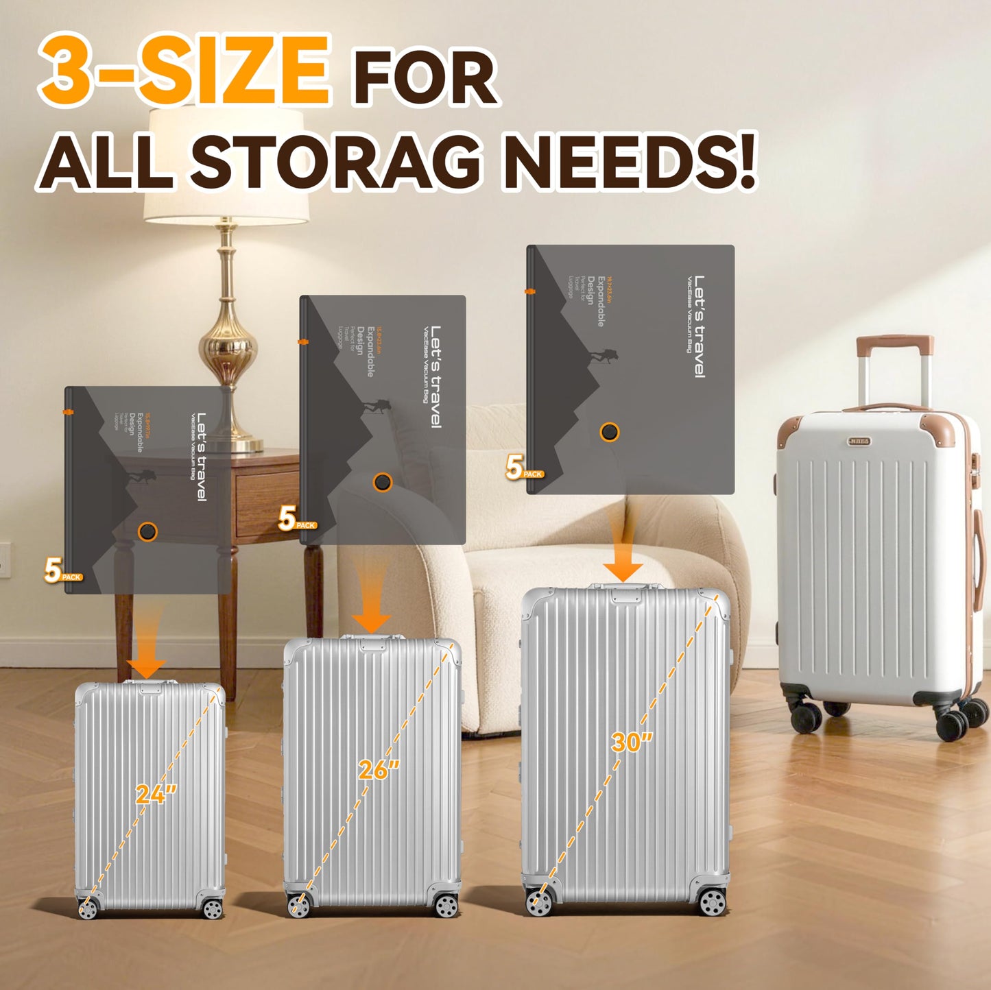 Rechargeable Wireless Pump Travel Storage Bags Set - 15 Pack Portable Space Saver Bags for Travel & Home - Vacuum Compression Packing Seal for Clothes, Blankets, Seasonal Storage