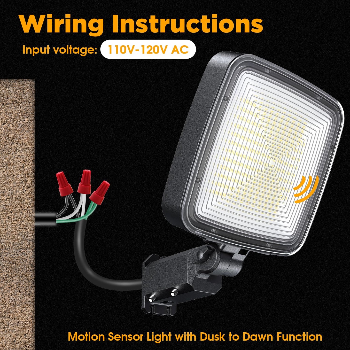 WILLGOTOP 150W LED Parking Lot Light Motion Sensor Flood Light Outdoor, 20000LM LED Barn Light with Dusk to Dawn Photocell, 150° Adjustable Security Lights, 6500K for Garage Yard Farmhouse