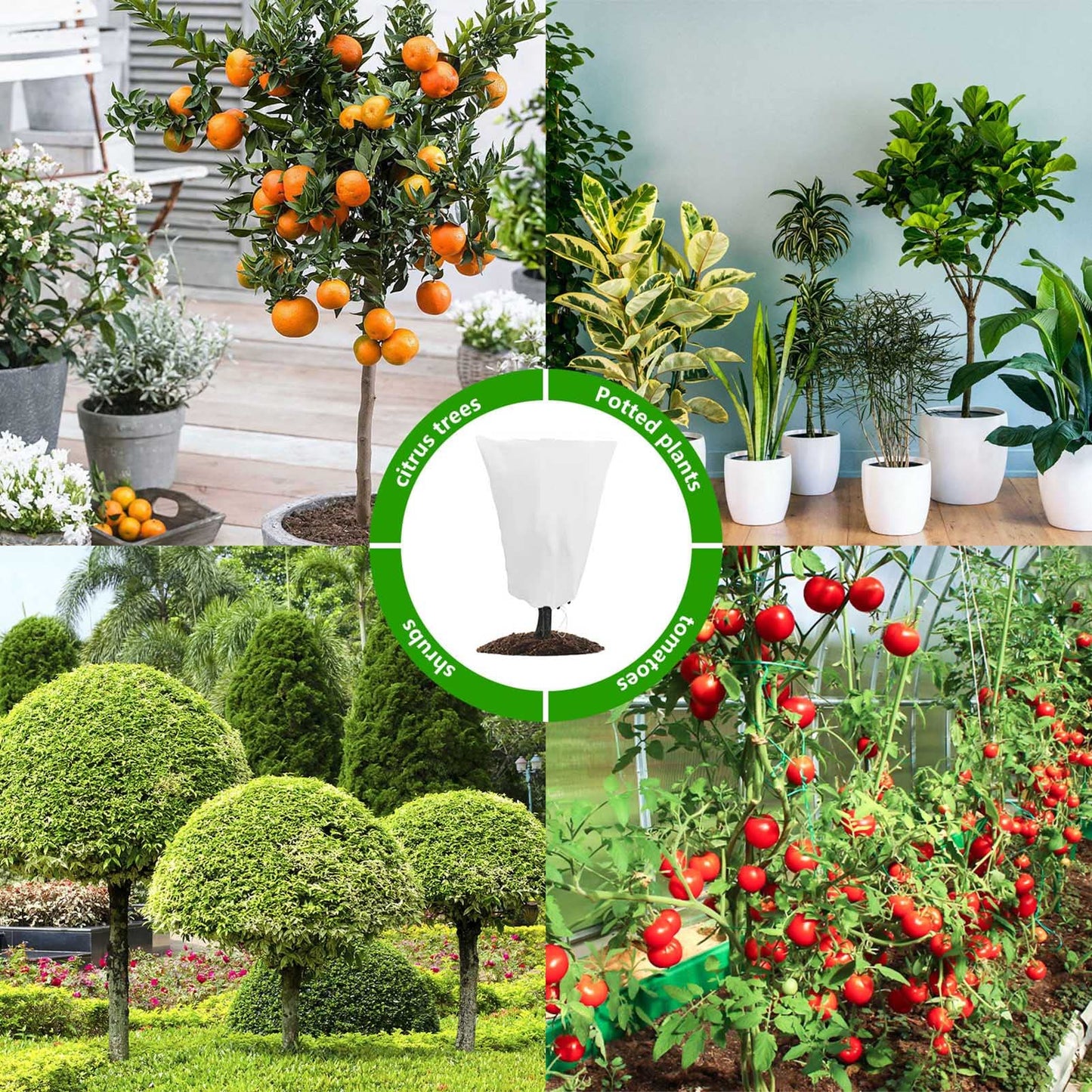 3 Pack Plant Cover for Winter White Freeze Protection Cover with Zipper and Drawstring, Heavy Duty Plant Cover Outdoor Non-Woven Fabric Winter Plant Covers for Trees, Shrub 47.2 inch* 70.8 inch