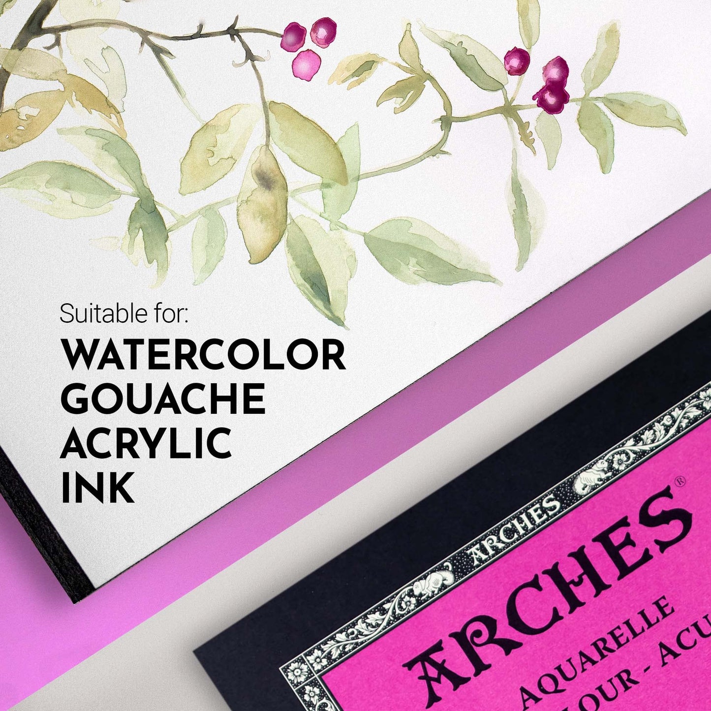 Arches Watercolor Paper Pad, 140 Pound, Hot Press, 9"x12"