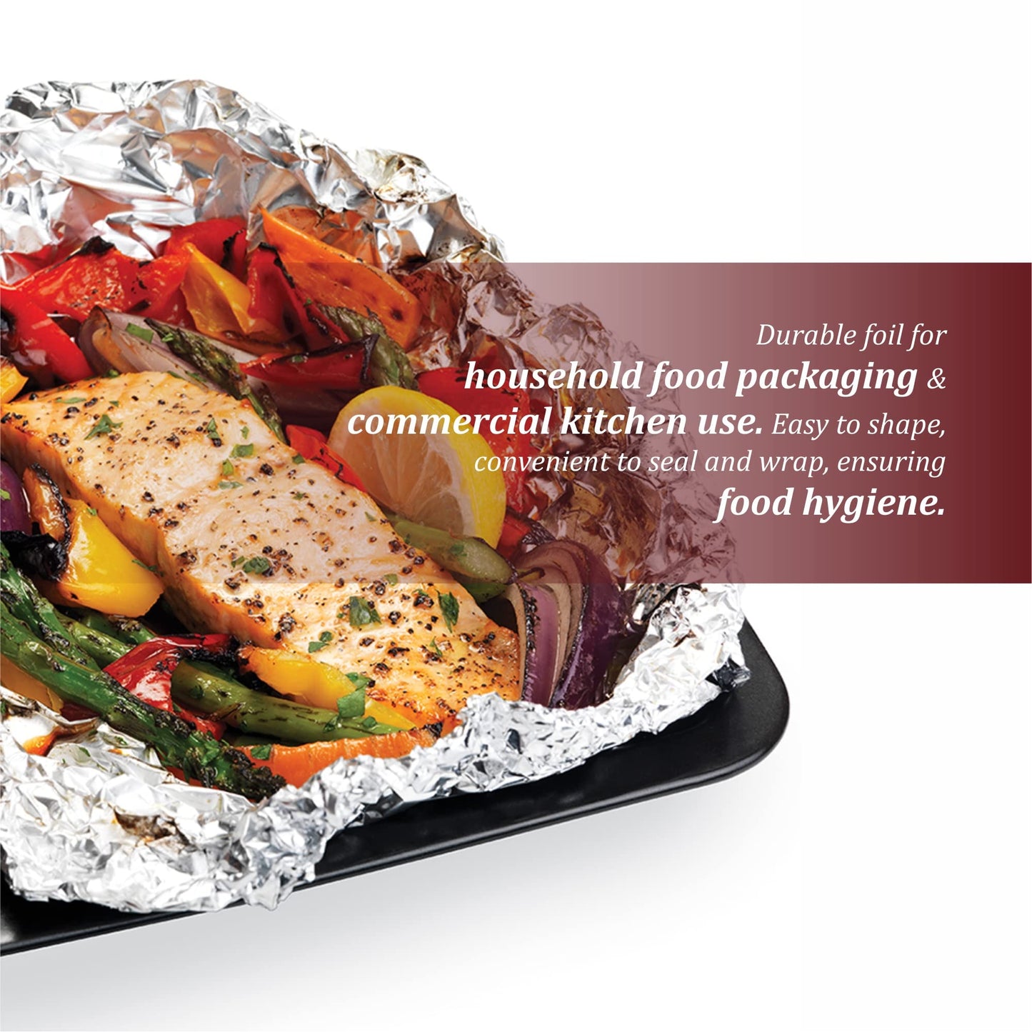 Rhino-Foil (12 inch x 656 Feet) Aluminum Foil Roll, Aluminum Foil for Cooking & Preserving Meal, Aluminum Foil for BBQ, Roasting, Baking or Outdoor Grilling