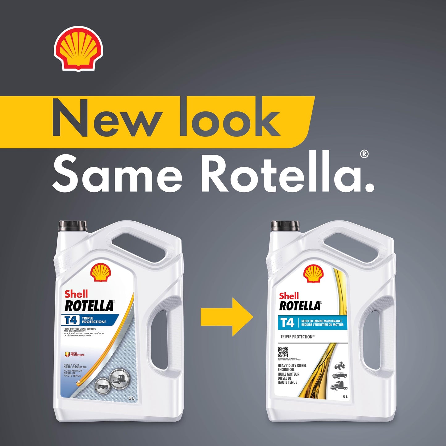 Shell Rotella T4 Triple Protection 15W-40 Diesel Engine Oil, 5 Litre