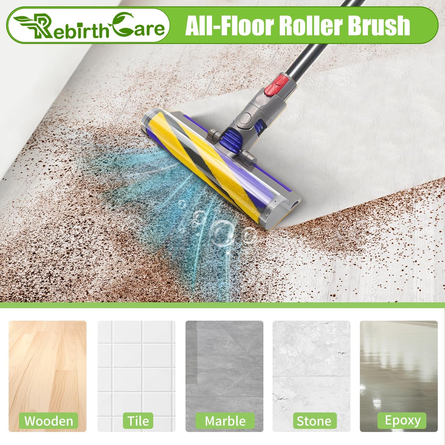 Brush Roller and Filter for Dyson V15 Detect/V15 Detect Plus Vacuum Cleaner, V15 Replacements Parts #970013-02 & 971634-01