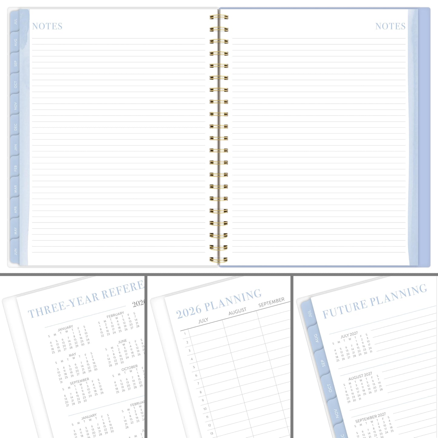 Cambridge Planner 2026-2027 Weekly & Monthly Academic 12-Month July-June, 8-1/2" x 11", Leah Bisch, Pansy Bouquet (LB50-905A)