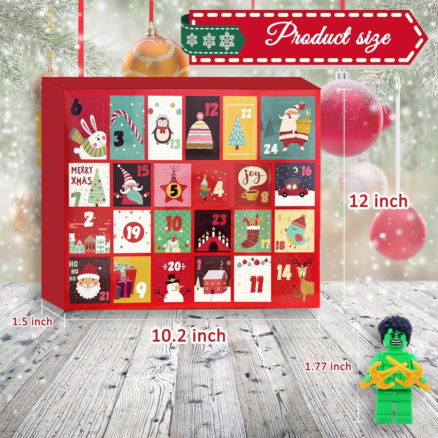 Advent Calendar 2025 - Toy Building Blocks Kit Cartoon Character Sets Boys Advent Calendar Surprise Christmas Gift 24 Days Christmas Countdown Calendar