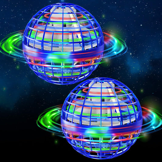 2024 Flying Orb Ball Toy 2 Pack, Cosmic Globe Boomerang Soaring Hover Ball Galactic Fidget Spinner, Hand Controlled Mini Drone Orbit, Cool Stuff Toys Gift for 6 7 8 9 10+ Year Old Boys Girls Teens
