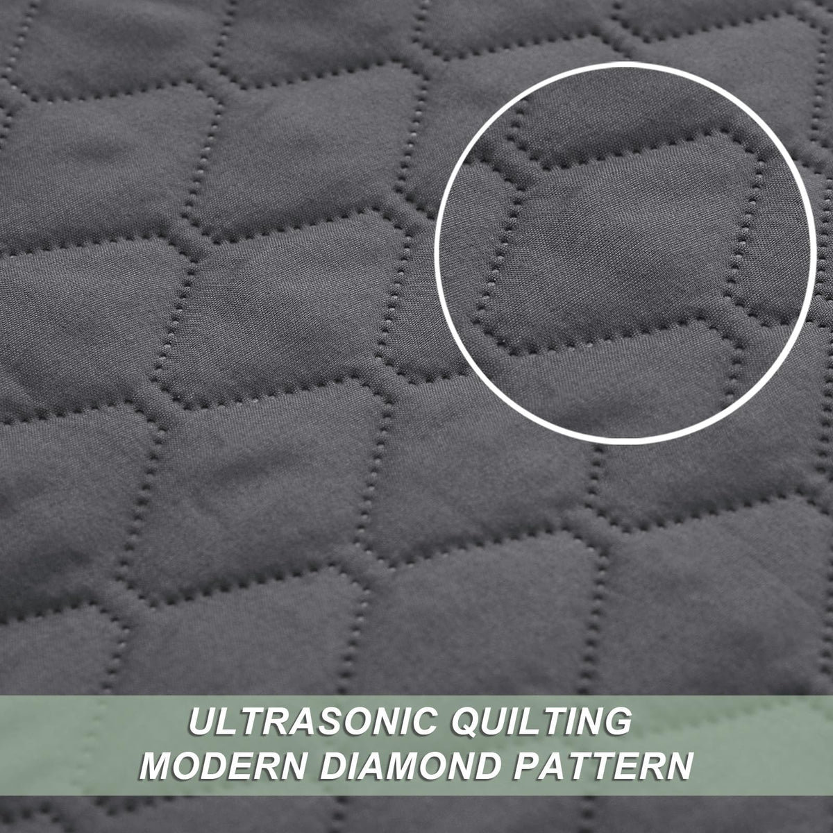 Exclusivo Mezcla Reversible Full Queen Quilt Bedding Set with Pillow Shams, Lightweight Quilts Queen Size, Soft Bedspreads Bed Coverlets for All Seasons - (Grey, 90"x96")