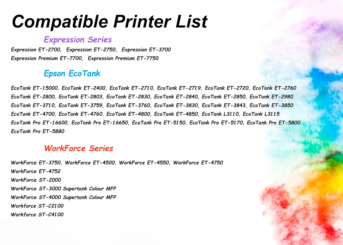 Sublimation Ink Compatible with Epson EcoTank Printers for Heat Transfer Printing, Sublimation Dye Ink for ET-2720 ET-2760 ET-2800 ET-2850 ET-3710 ET-3760 ET-4760 (5 Pack - Total 520ML)