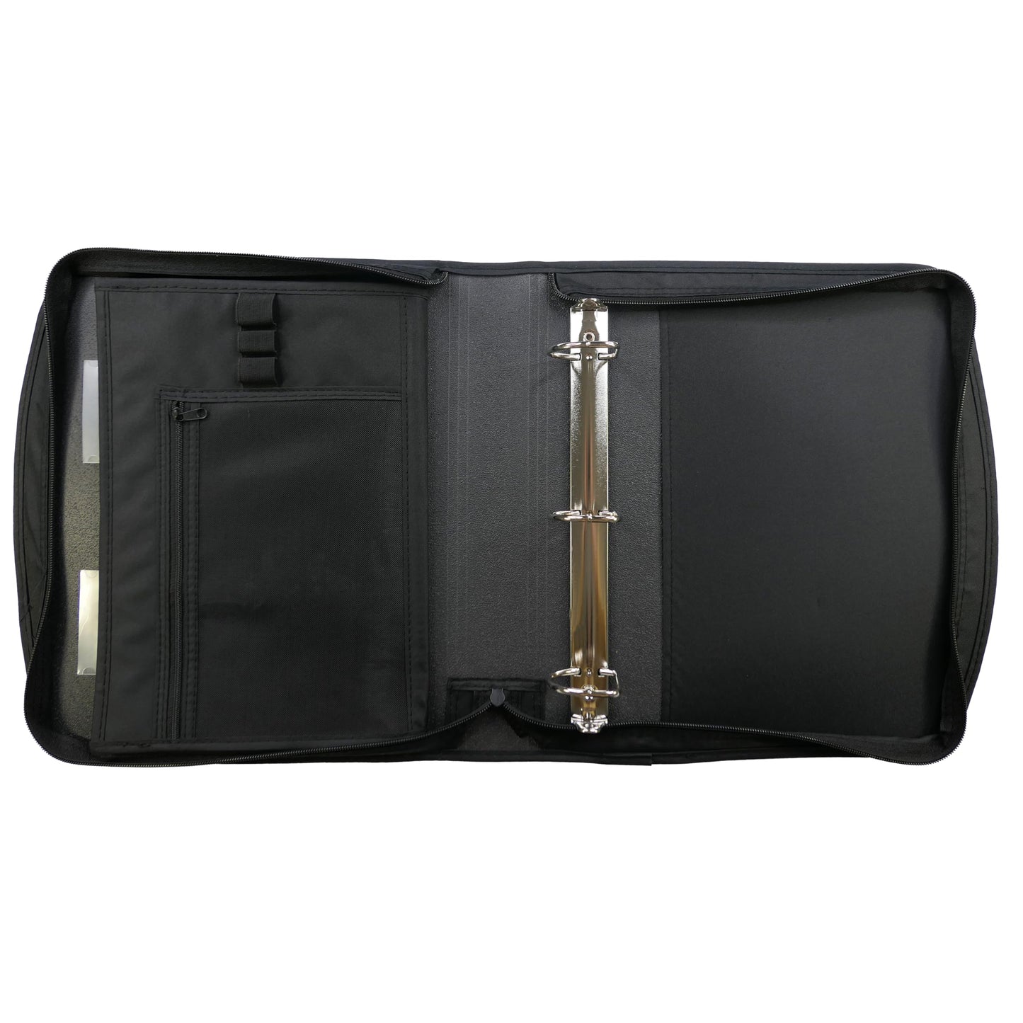 Five Star Zipper Binder, 2-Inch Capacity, 3 D-Rings, Exterior Zippered Pockets, Interior Mesh Pouch, Easy Grip Spine, Black Cover (66352)