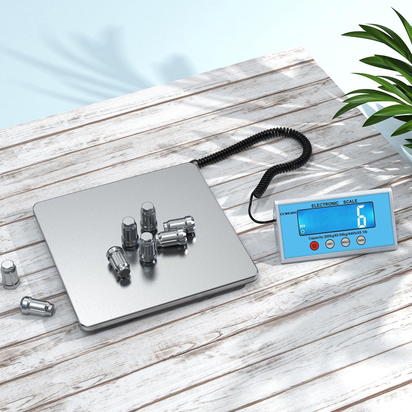 CCWEIGH Digital Shipping and Postal Weight Scale, 440 lbs x 1.76 oz, UPS USPS Post Office Scale