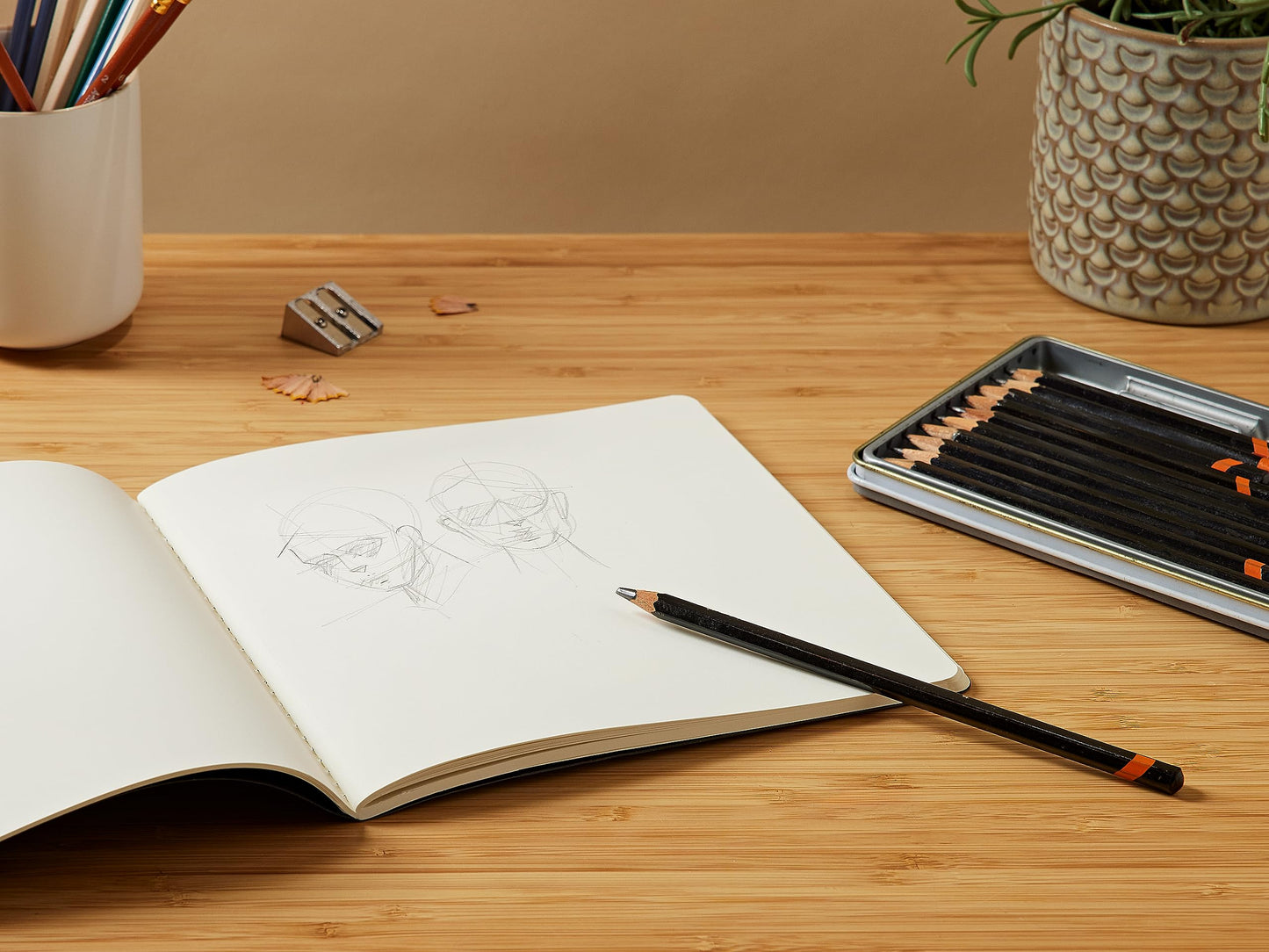 Moleskine Art Sketch Album, Hard Cover, Square (7.5" x 7.5") Plain/Blank, Black, 88 Pages