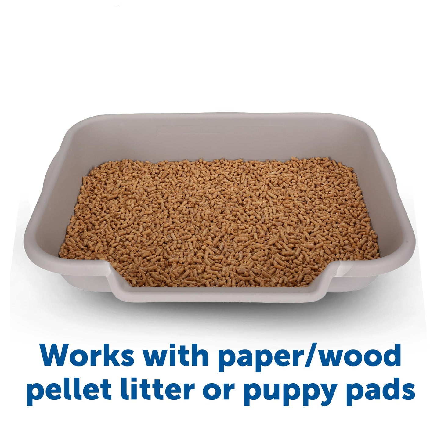PuppyGoHere Dog Litter Pan by Indoor Training System-Large, Gray