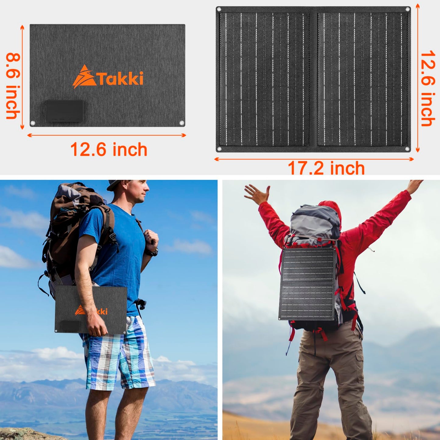 Takki 120W Peak Solar Generator Portable Power Station with Panels 21W Included, 99Wh Solar Power Bank Charger AC Outlet for Camping Emergency Outdoor Tent