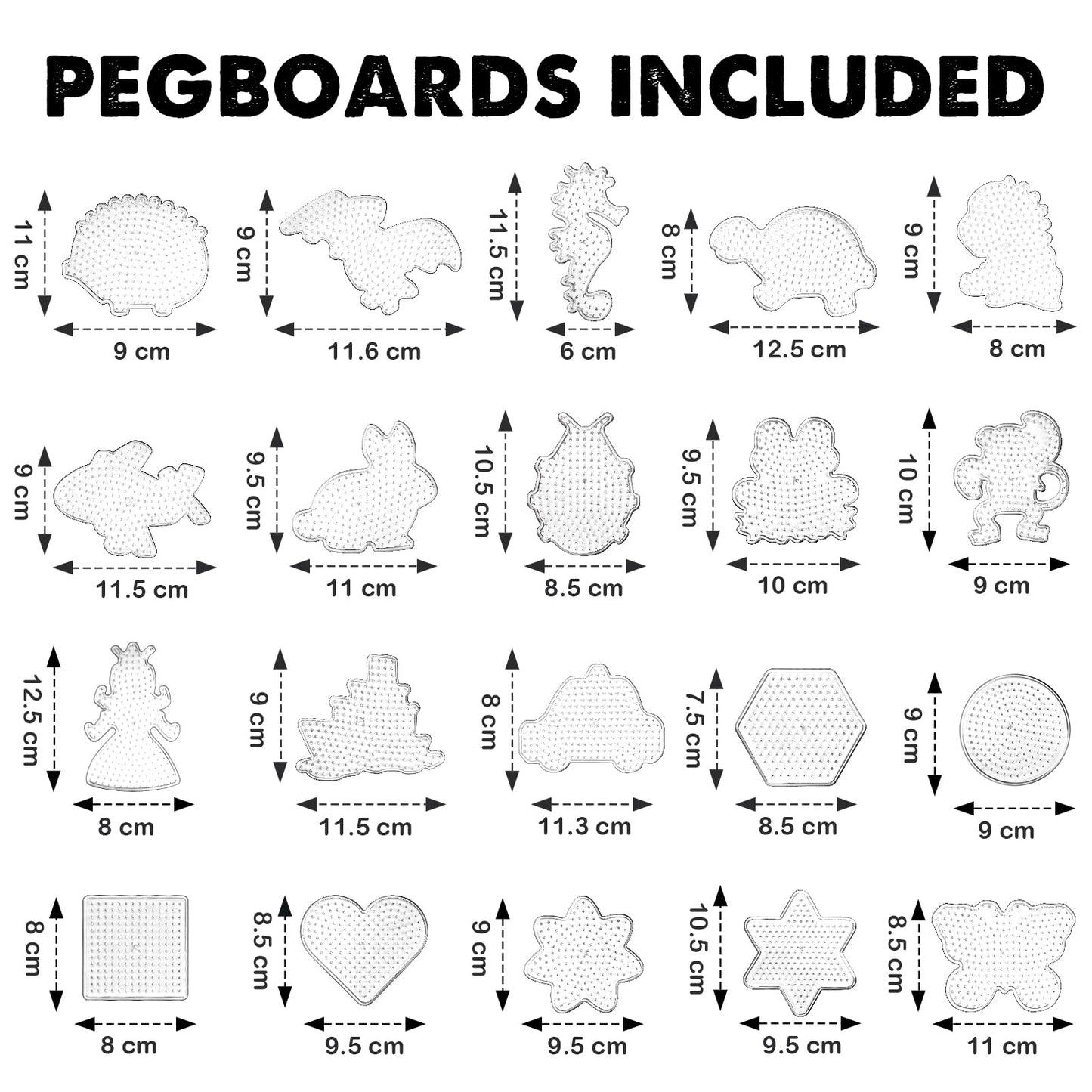 FUNZBO Fuse Beads Toys 13200PCS with 20 Special Shaped Pegboards - Beads Kits for Kids DIY Beads Kit Arts & Crafts Supplies for Kids Girls & Boys Ages 5+ Years Old Birthday Gift Arts Crafts Snap Beads Kits Toys