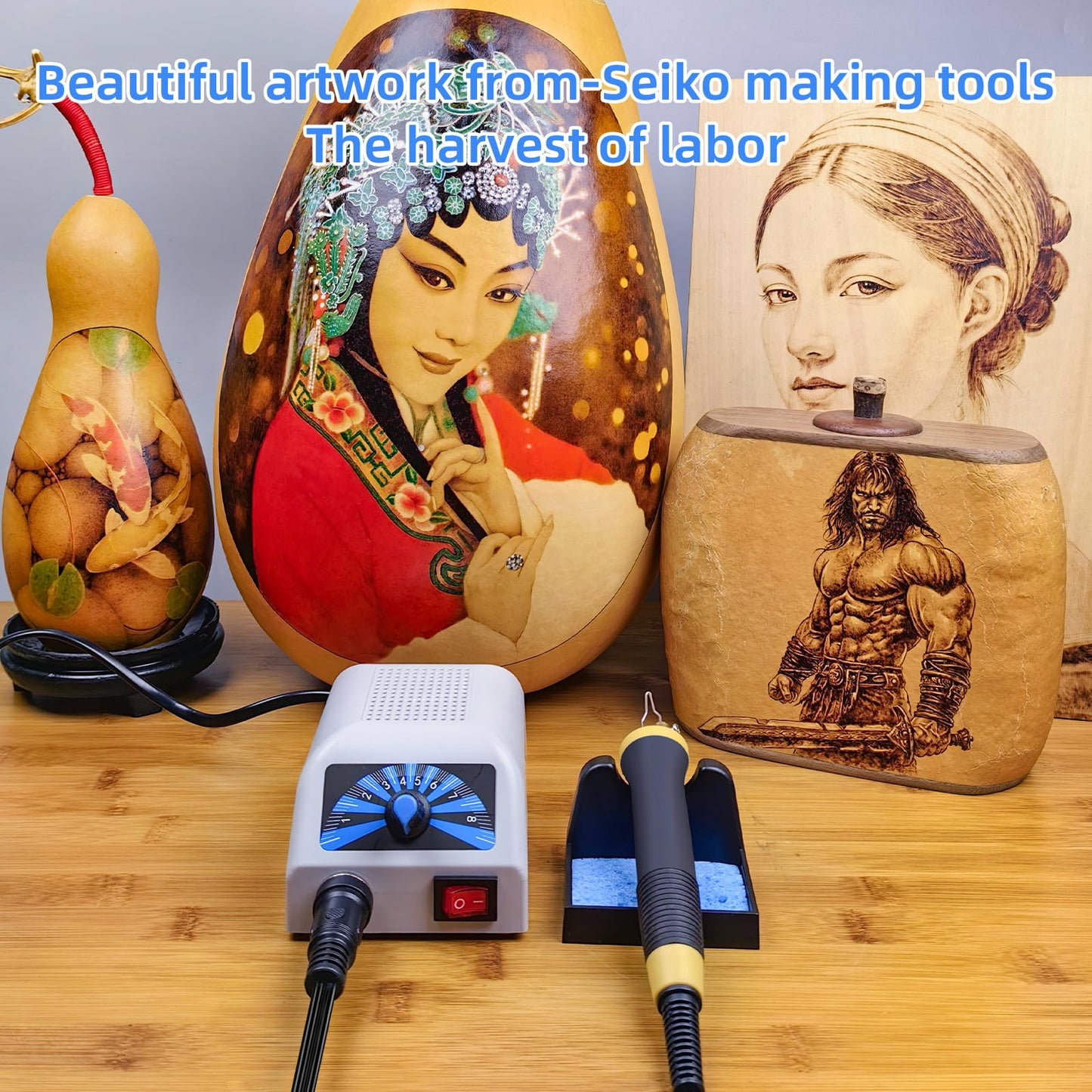 FIRElood LH20 Wood Burning Kit,Wood Burning Tool, Adjustable Temperature Wood Burner Kit,professional wood burning kit for Adults Beginners Craft,pyrography pen Comes With 30Pyrography Wire Tips