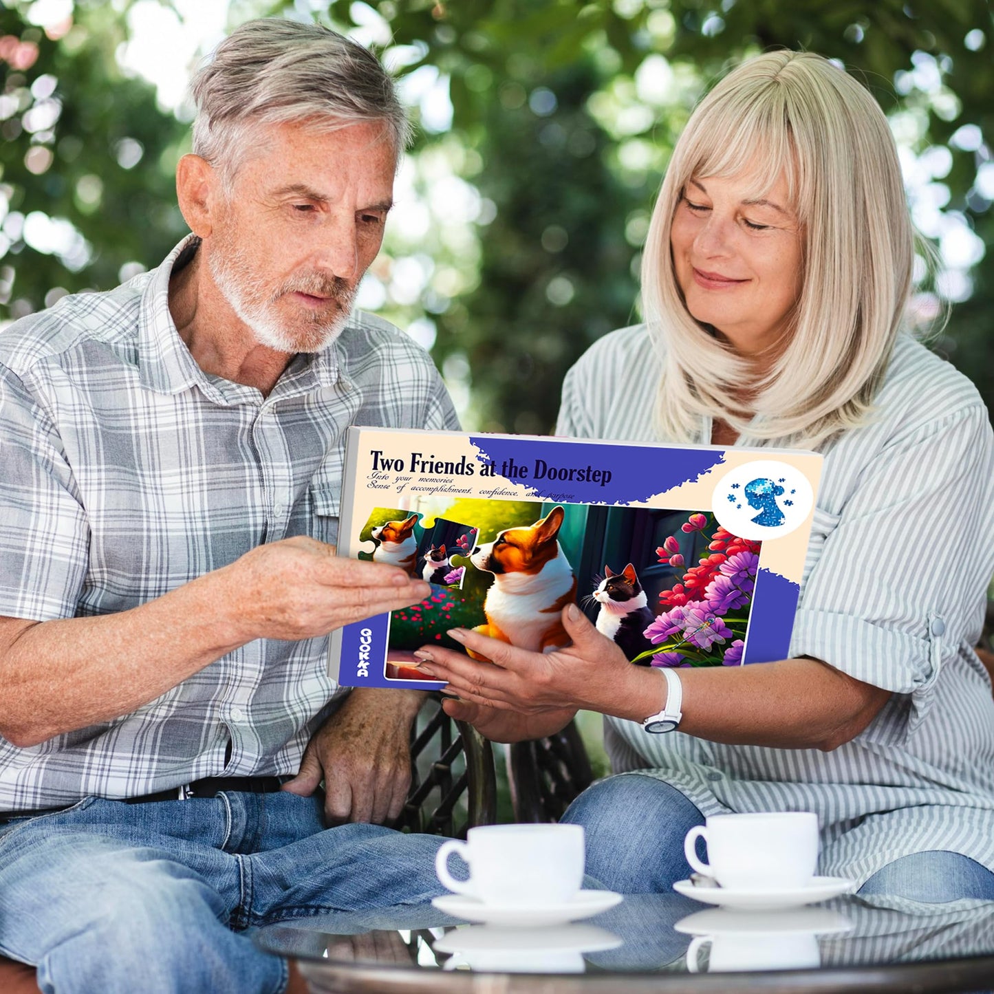QUOKKA 100 Pieces Dementia Puzzles for Elderly - Large Piece Activities Products for Seniors - Adults 3 Alzheimers Jigsaw Puzzle Games with Beavers - Cognitive Gifts Toys - Men and Women