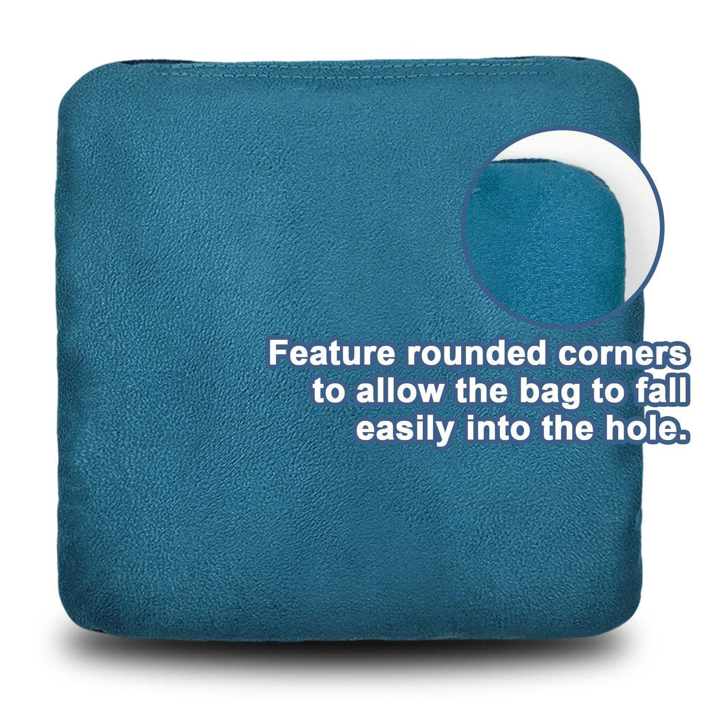 Timtaoth Dual Sided Corn Hole Bags Professional Cornhole Bags Set of 8 Regulation Size Weight Pro Corn Hole Bean Bags Slick and Stick (Black&Fog Blue)