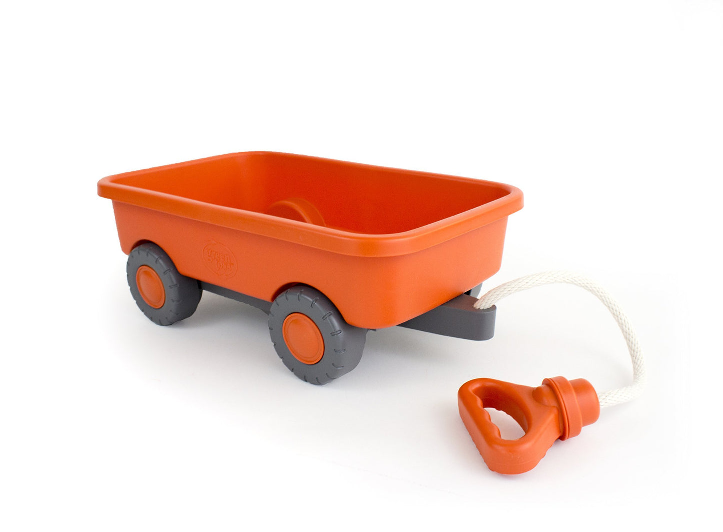 Green Toys Wagon, Orange – Kids’ Pull Toy Wagon for Toddlers, 100% Recycled Plastic, BPA-Free, Durable, Indoor/Outdoor Use, Dishwasher-Safe, Eco-Friendly Pretend Play Toy