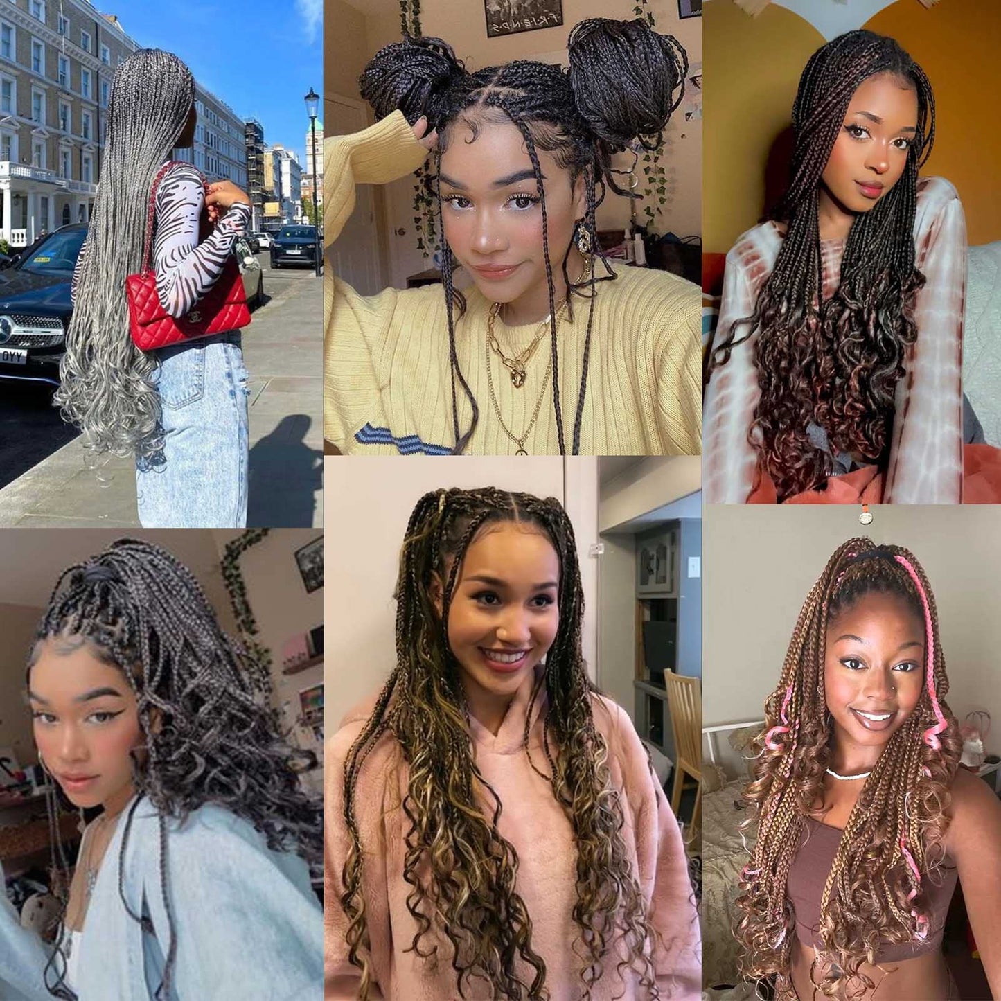 9 Packs French Curl Braiding Hair 30 Inch French Curls Braids Hair Pre Stretched Bouncy Loose Wavy Braiding Hair Synthetic Crochet Braids Hair For Box Braids Hair Extension For Women（30 Inch，27#）