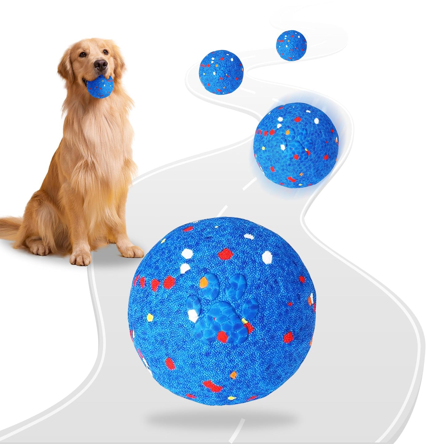 Valuepeak Smart Interactive Dog Toys Ball,Automatic Moving Bouncing Dog Ball, E-TPU Material, IPX4 Waterproof, Active Rolling Balls for Small Medium and Large Dogs
