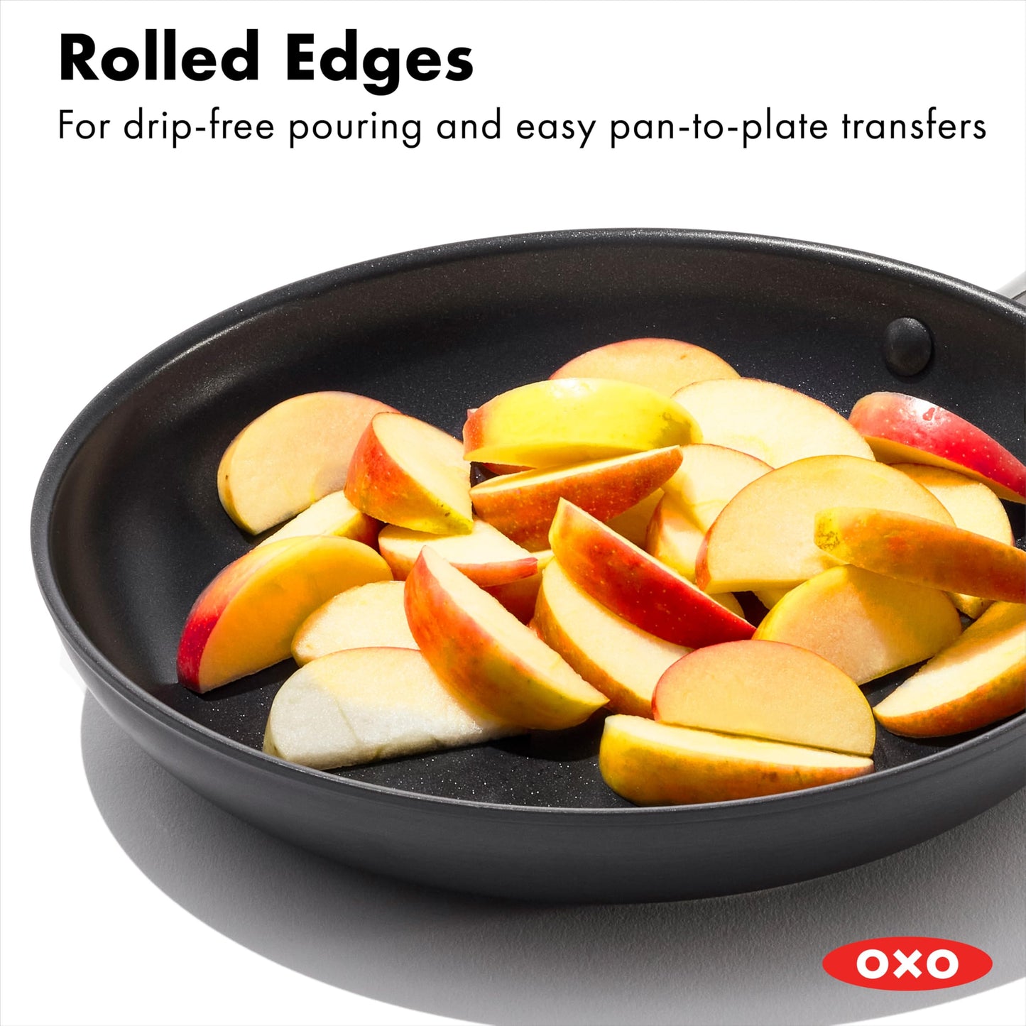 OXO Good Grips Pro 10" Frying Pan Skillet, 3-Layered German Engineered Nonstick Coating, Stainless Steel Handle, Dishwasher Safe, Oven Safe, Black