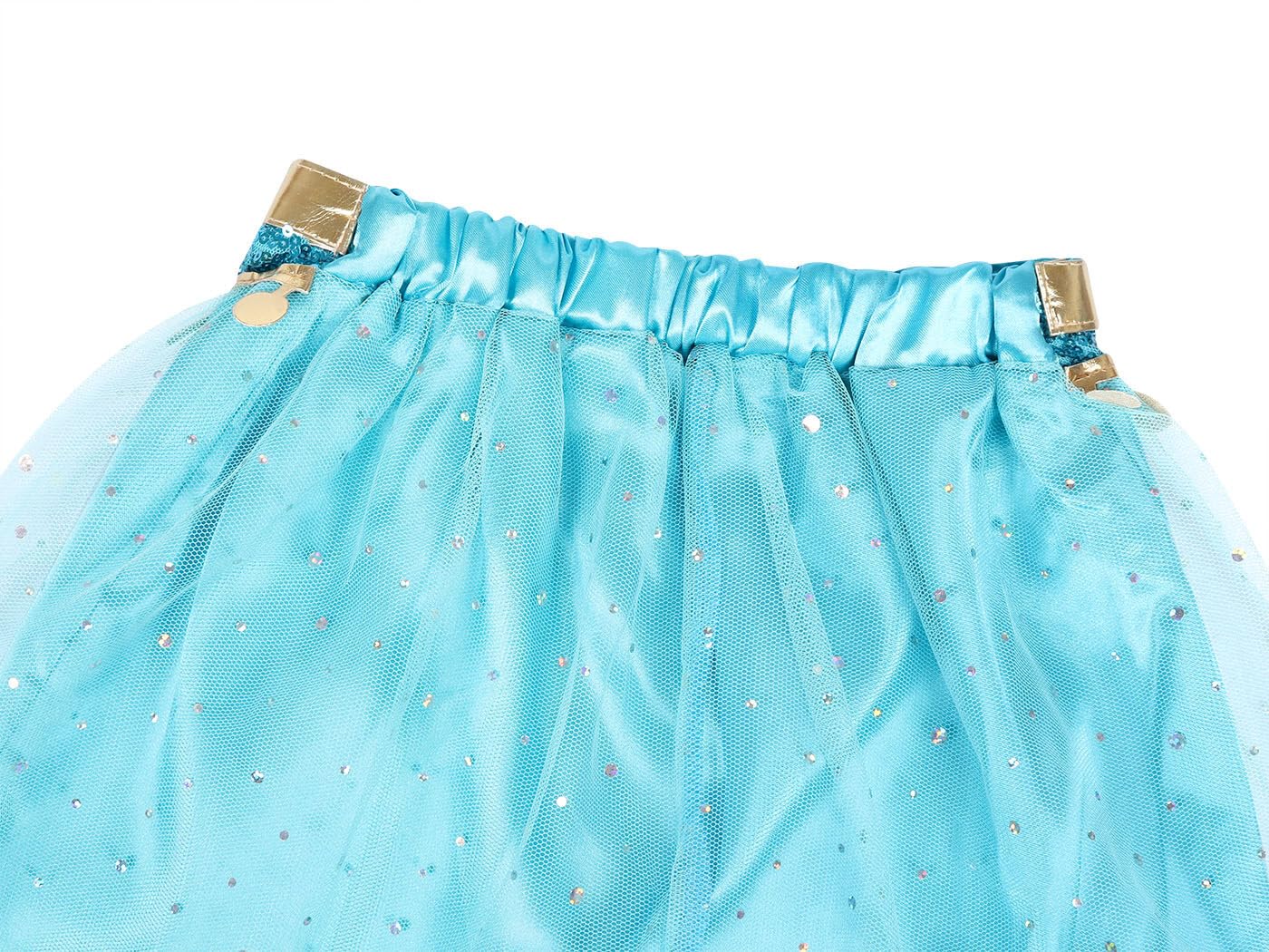 COTRIO Princess Costume for Girls Dress Up Princess Cosplay Costumes for Kids with Wig 5-6 Years