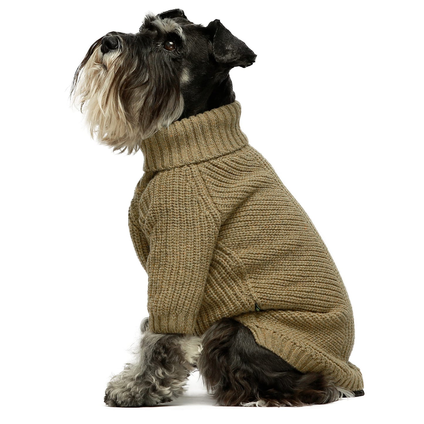 Fitwarm Thermal Knitted Dog Sweater Doggy Winter Coat Pet Clothes Doggie Turtleneck Jacket Puppy Outfits Cat Sweatsuit Sage Green X-Large