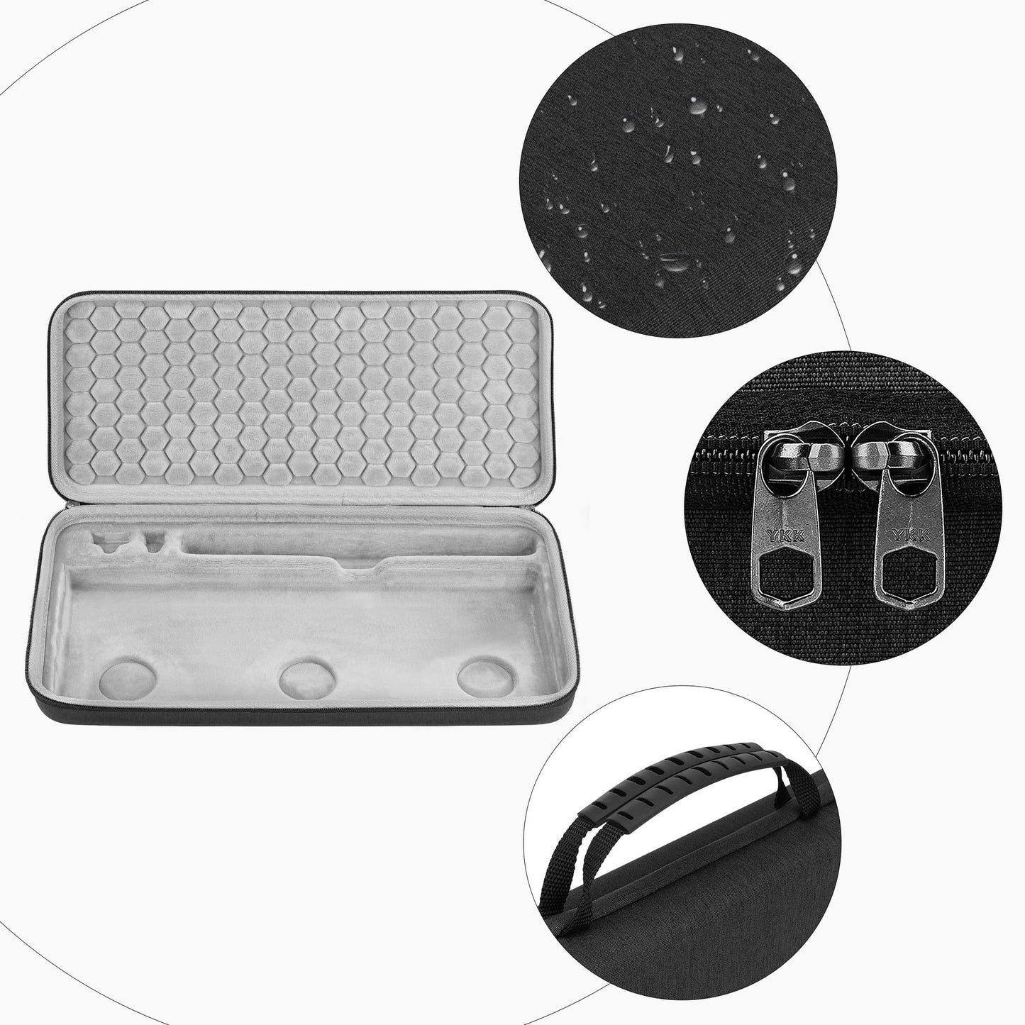 Geekria 96% Keyboard Hard Shell Case, Travel Carrying Bag, Compatible with Logitech Alto Keys K98M, Keychron Q5 Pro, EPOMAKER Galaxy100 / TH99, Aula F99 PRO, RK Royal KLUDGE S98
