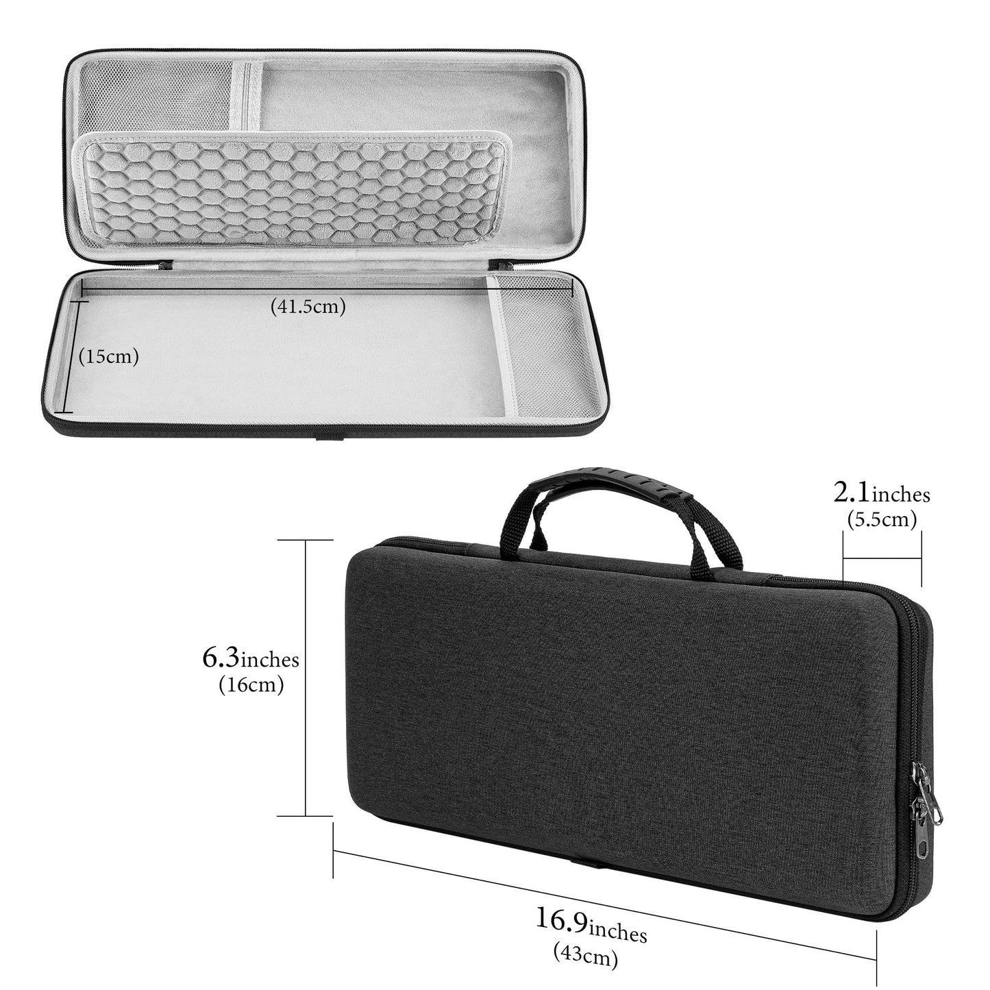 Geekria Hard Shell Travel Carrying Case, EVA Protective Bag Compatible with Ableton Move (Dark Gray)