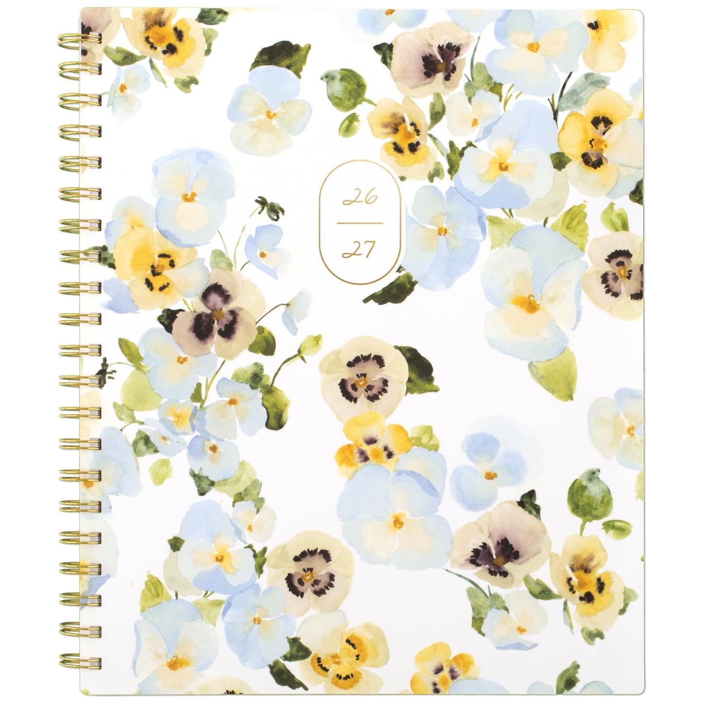 Cambridge Planner 2026-2027 Weekly & Monthly Academic 12-Month July-June, 8-1/2" x 11", Leah Bisch, Pansy Bouquet (LB50-905A)