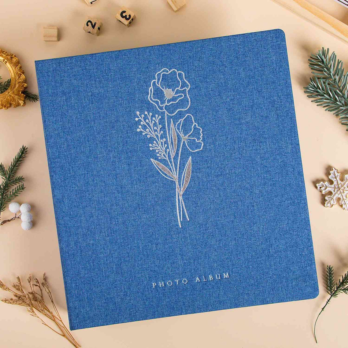 Lanpn Photo Album 4x6 1000 Pockets, Extra Large Capacity Linen Cover Picture Albums Holds 1000 Horizontal and Vertical Photos Blue