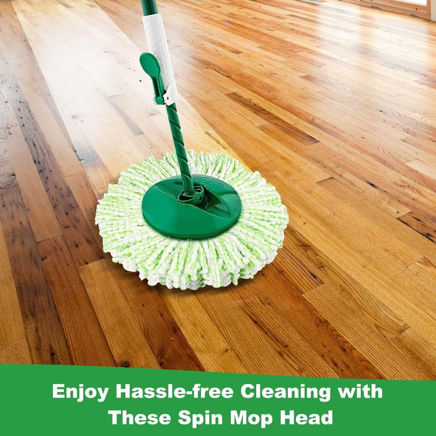 Alrens 6 Pack Mop Head Replacement for Libman Tornado Spin Mop, Machine Washable Microfiber Mop Refill, Reusable Mop Head for Hardwood Floor Cleaning