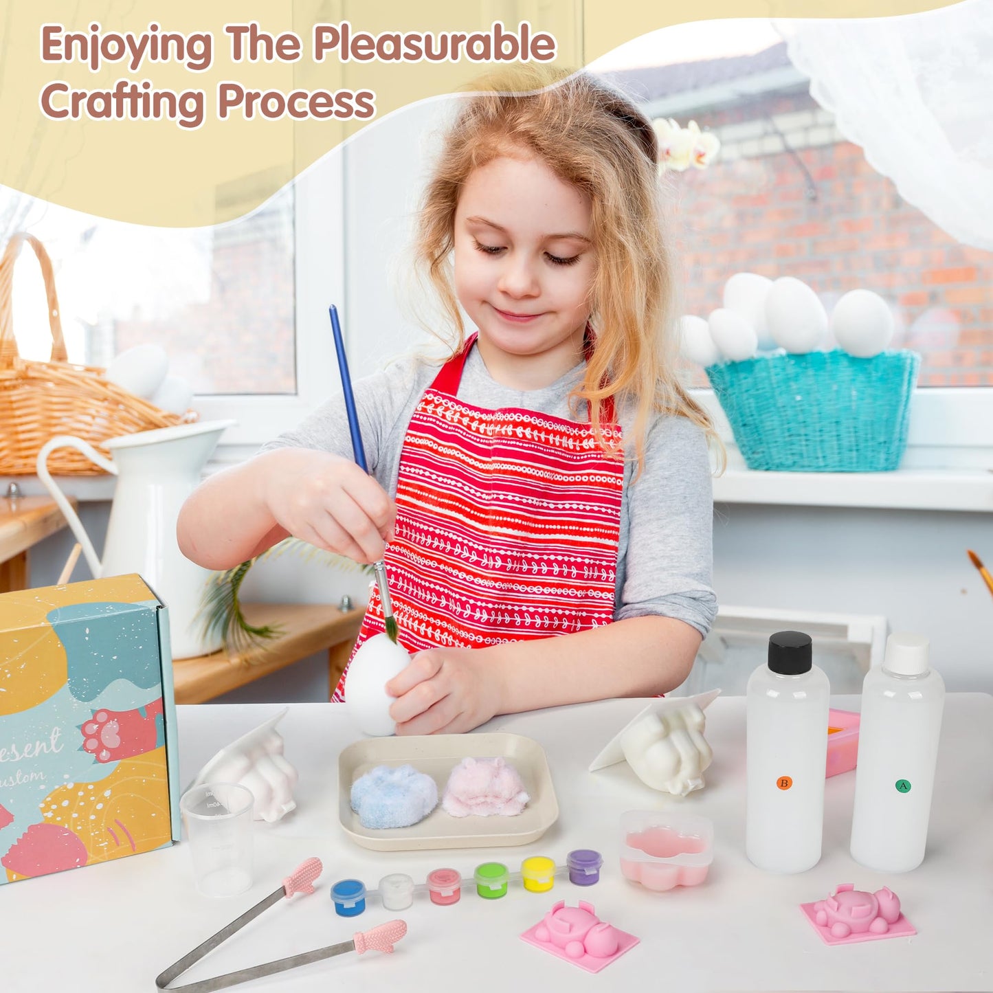 Starry Taba Squishy Kit Set 500g Taba Squishy Making DIY Kit with 1:1 AB Liquid Silicone Faster Fully Cures Bubble Free with 6 Molds, Flocking Powder for Stress Relief Gift
