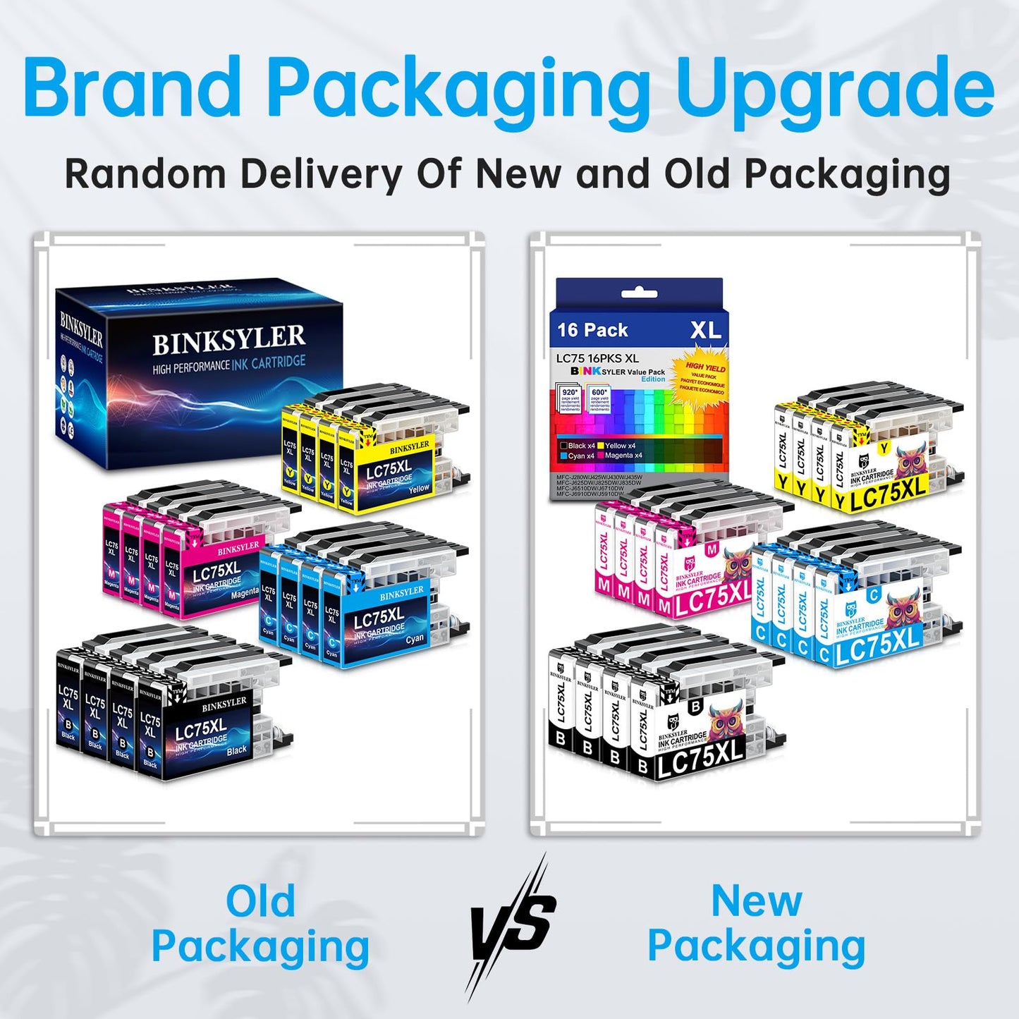 16-Pack LC75 Ink Cartridges Compatible for Brother LC75 LC71 LC79 XL LC-75 LC-71 LC-79 Ink for MFC-J280W MFC-J425W MFC-J430W MFC-J6510DW MFC-J6710DW MFC-J6910DW (4BK 4C 4M 4Y)