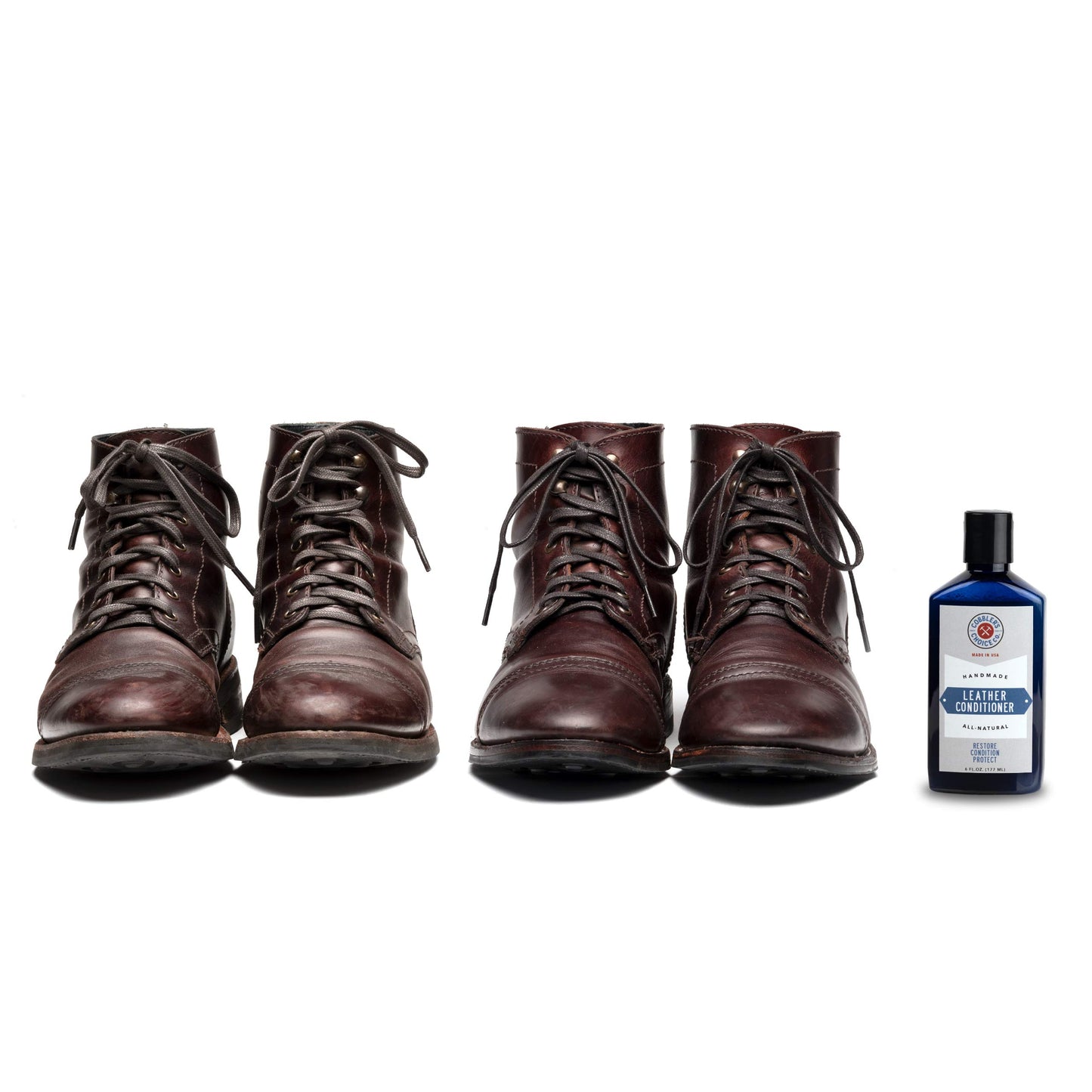 All-Natural Leather Conditioner - Leather Restorer - Safely Conditions and Restores Leather (6oz (177 ML))