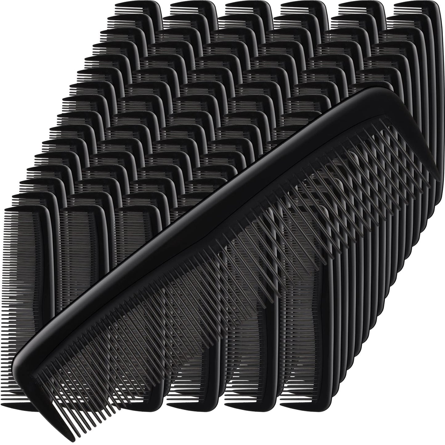 Mimorou 150 Pieces Hair Combs Bulk Black Plastic Pocket Hair Combs 5 Inch Fine and Wide Tooth for Women and Men, Hotel, Travel, Charity, Homeless, Nursing Home