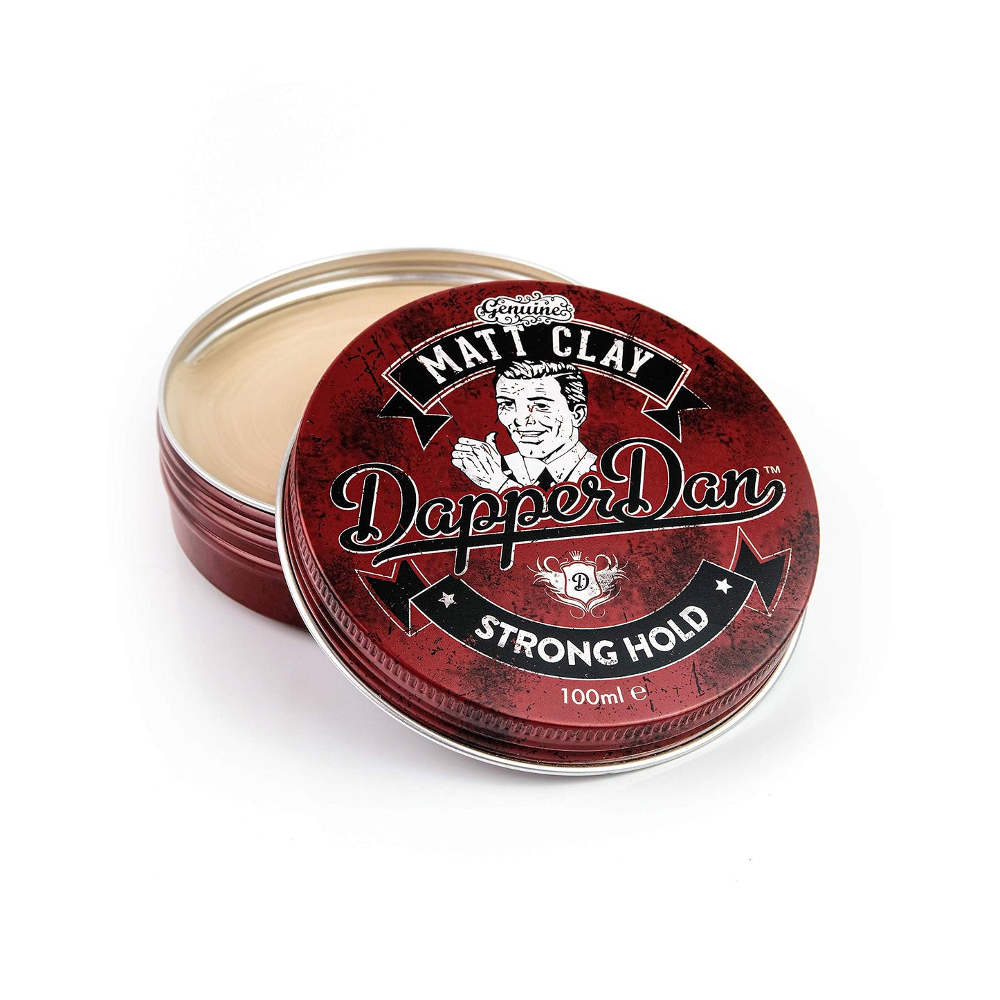 Dapper Dan Matt Clay, Strong Hold Matt Finish Mens Hair Styling Product, 2 x 100ml