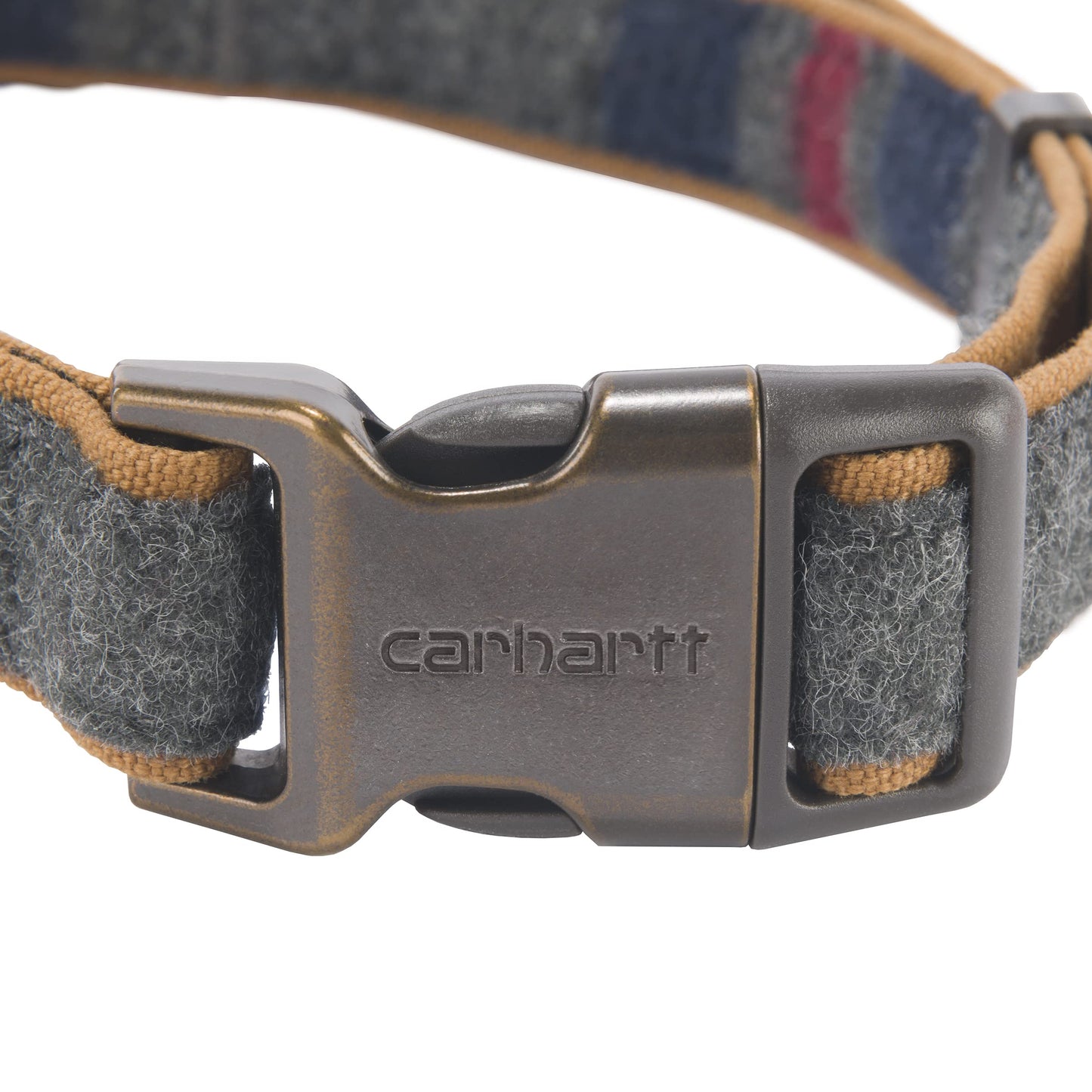 Carhartt Pet Fully Adjustable Webbing Collars for Dogs, Reflective Stitching for Visibility, Blanket Stripe, Medium