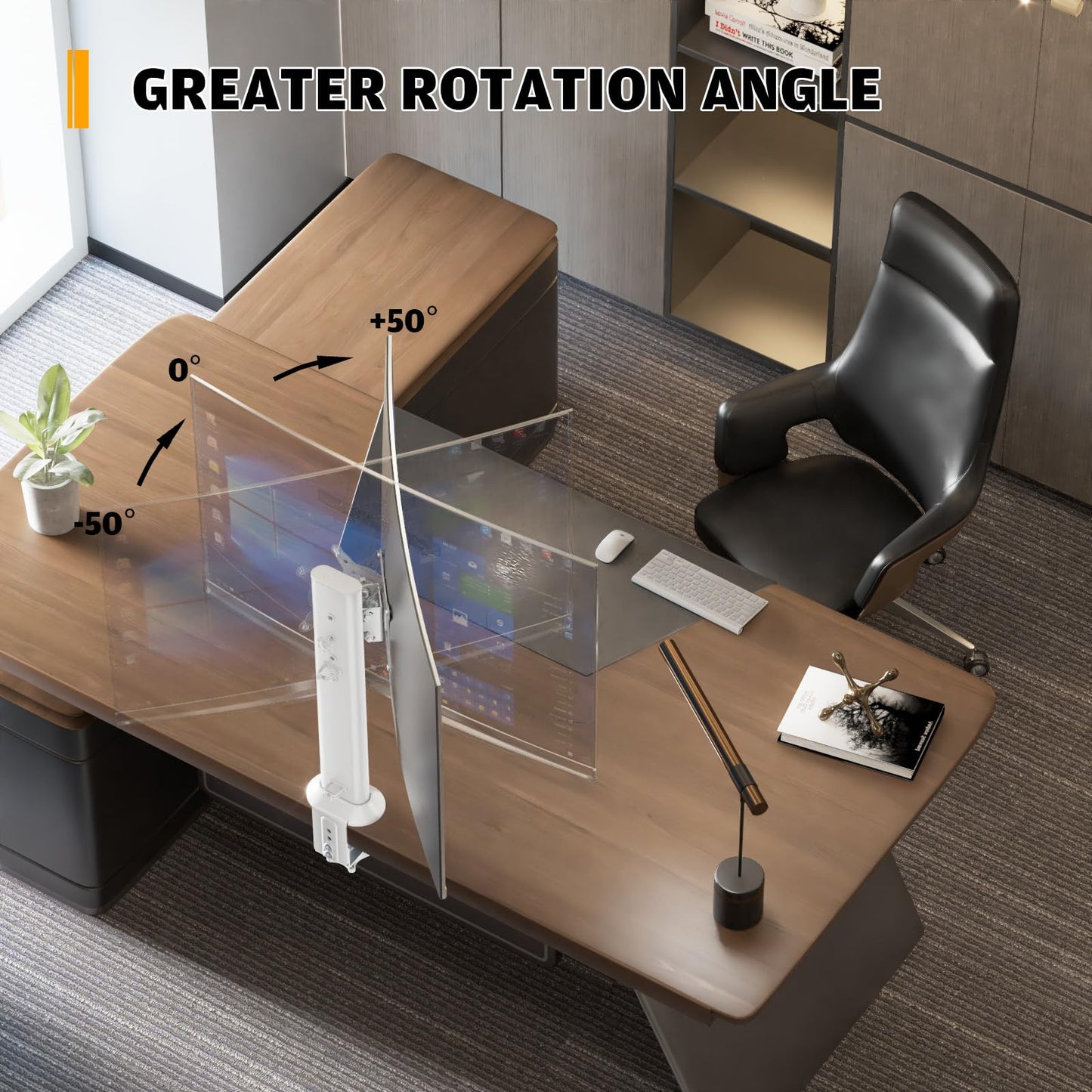 Single Desk Monitor Arm Mount Stand Fit for 13 inch to 32 inch Flat Curved Computer Screen with Swivel, Height Adjustable, Rotation,Holds up to 77lbs, White