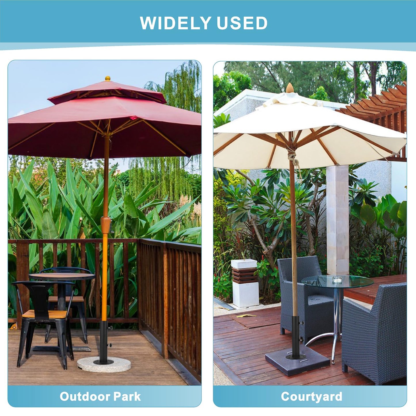 Wdwlbsm Granite Umbrella Stand Tube Outdoor, Stone Umbrella Tube Base for Outside Universal Umbrella Base Tube Replacement for Granite Boards,Cement Boards,Marble Slab,Table Umbrella Tube Bracket