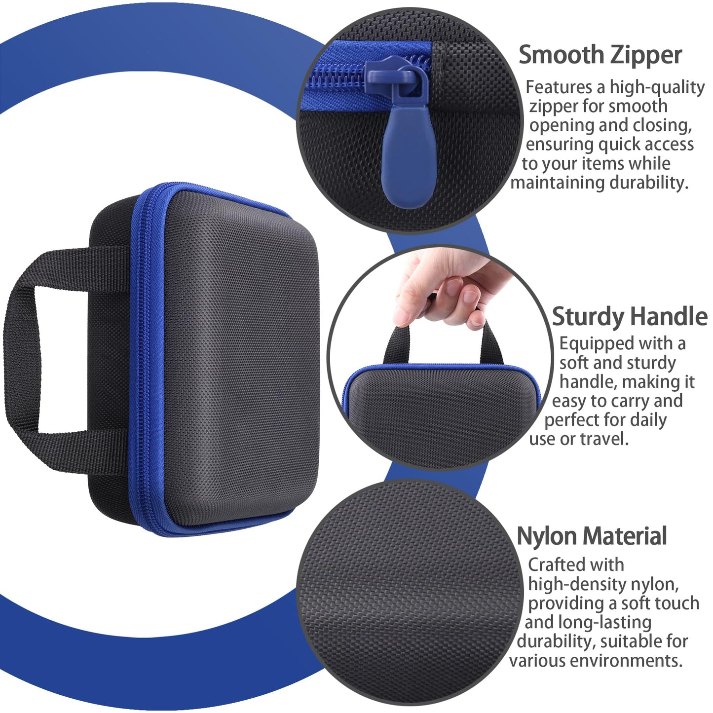 co2CREA Hard Case for Zoom PodTrak P4next Podcast Recorder, Portable Travel Storage Bag with Mesh Pocket, Shockproof EVA Shell and Soft Lining, Fits Cables and Accessories (Case Only)