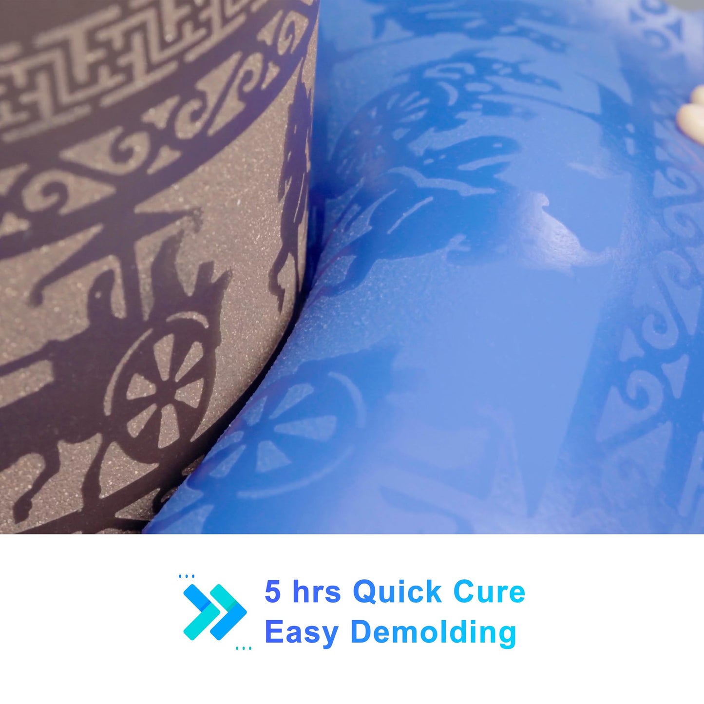 BBDINO Silicone Mold Making Kit, 30A Liquid Silicone for Mold Making 38.8 OZ, Quick Cure Molding Silicon Rubber, 1:1 Mix Ideal for Casting Resins Molds & Silicon Molds Sapphire Blue