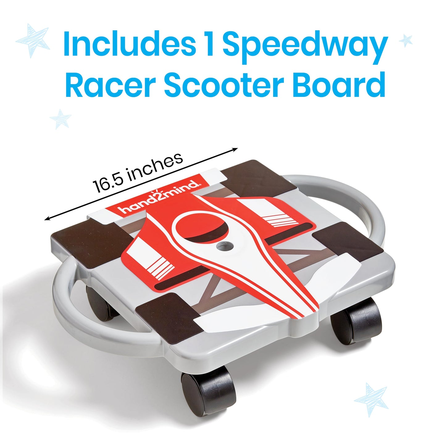 hand2mind Red Speedway Racer Scooter Board