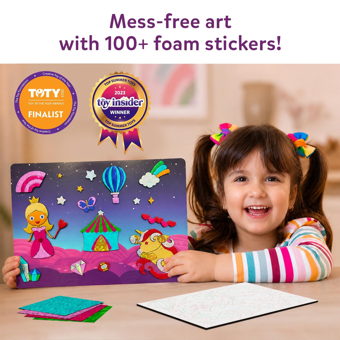 Skillmatics Foil Fun - Unicorns & Princesses, No Mess Art for Kids, Craft Kits & Supplies, DIY Creative Activity, Travel Toys, Gifts for Ages 4, 5, 6, 7, 8, 9