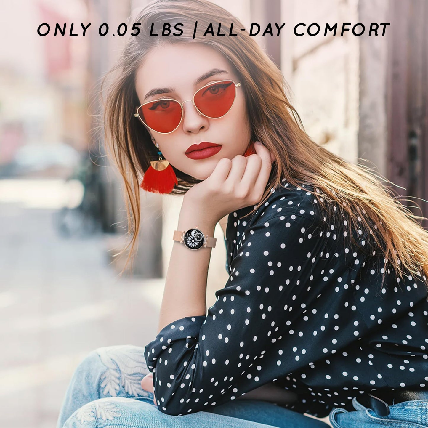 Smart Watch for Women 1.19” HD AMOLED Touchscreen Small Fitness Smartwatch with Bluetooth Call/DIY Dial/Heart Rate/Sleep Monitor, 120+ Sports Mode IP68 Waterproof for Android/iOS, Rose Gold 38MM