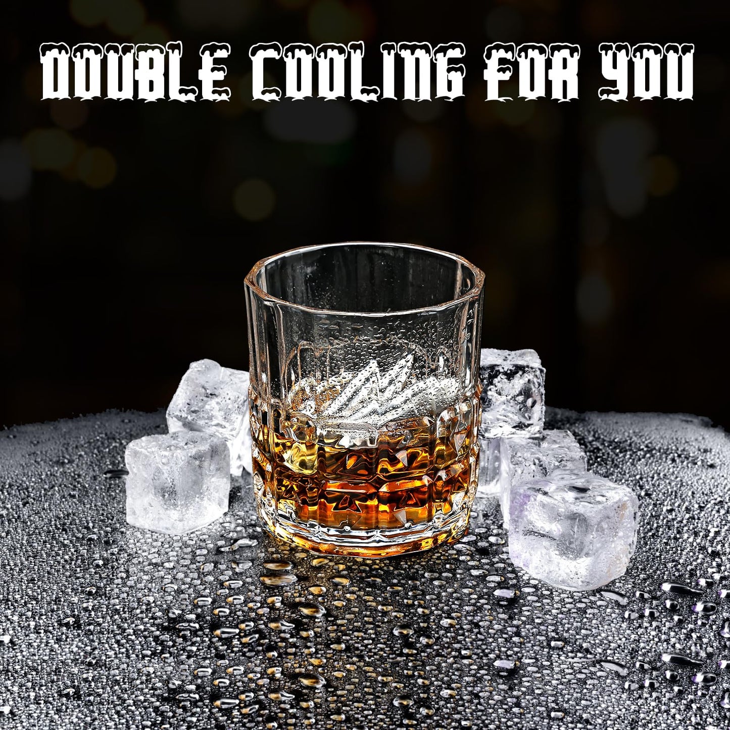 Gifts for Men, Father's Day Anniversary Birthday Gifts Ideas for Men Dad Him Husband Boyfriend, Stainless Steel Whiskey Stones and Whiskey Glasses Set, Cool Whiskey Bourbon Gifts for Men