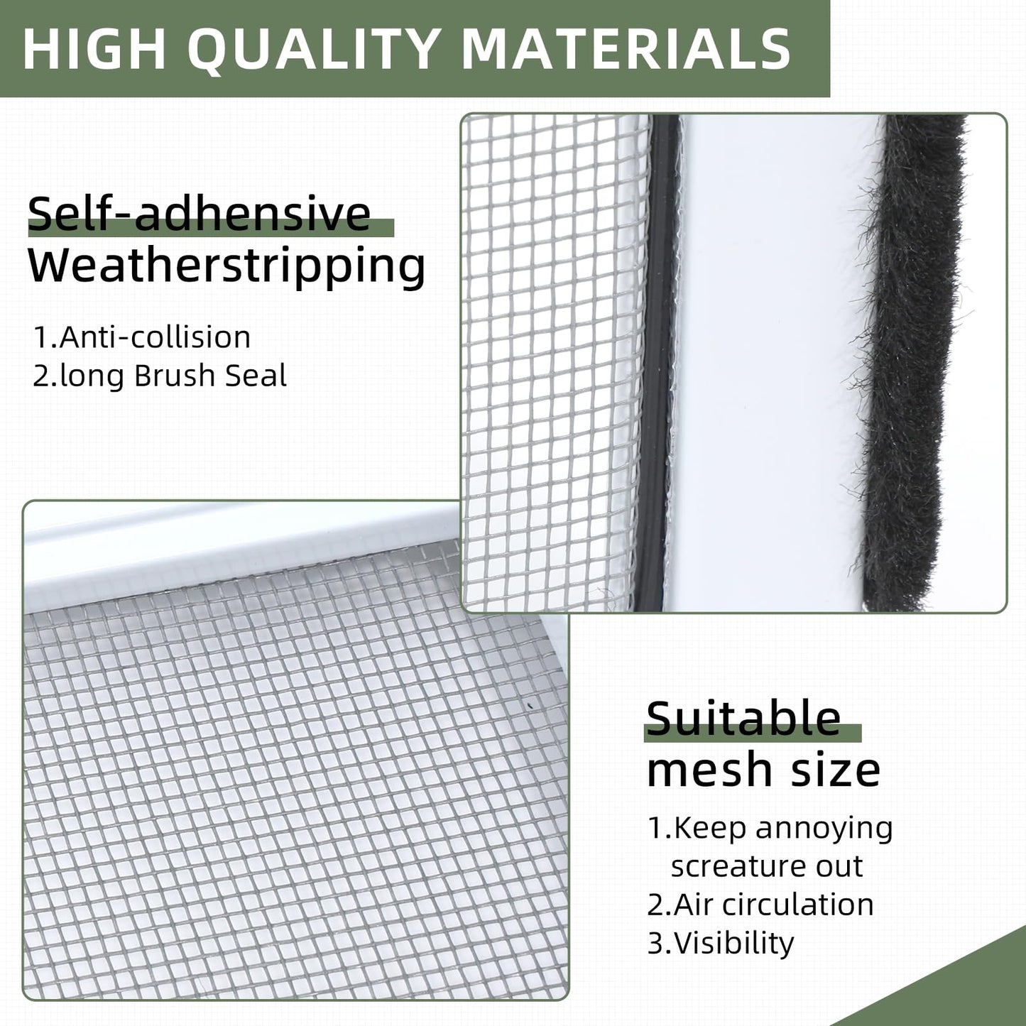 FLYZZZ Expandable Window Screens (10" H x 19" - 36" W), 2 Packs, Aluminum & Fibreglass, Universal Fit for Van, RV, Car, Truck, Boat